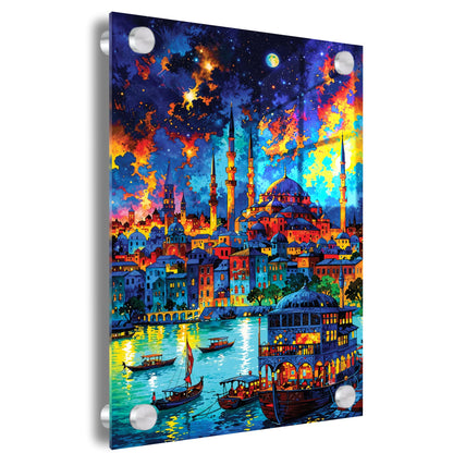 The Moonlit City by the Water