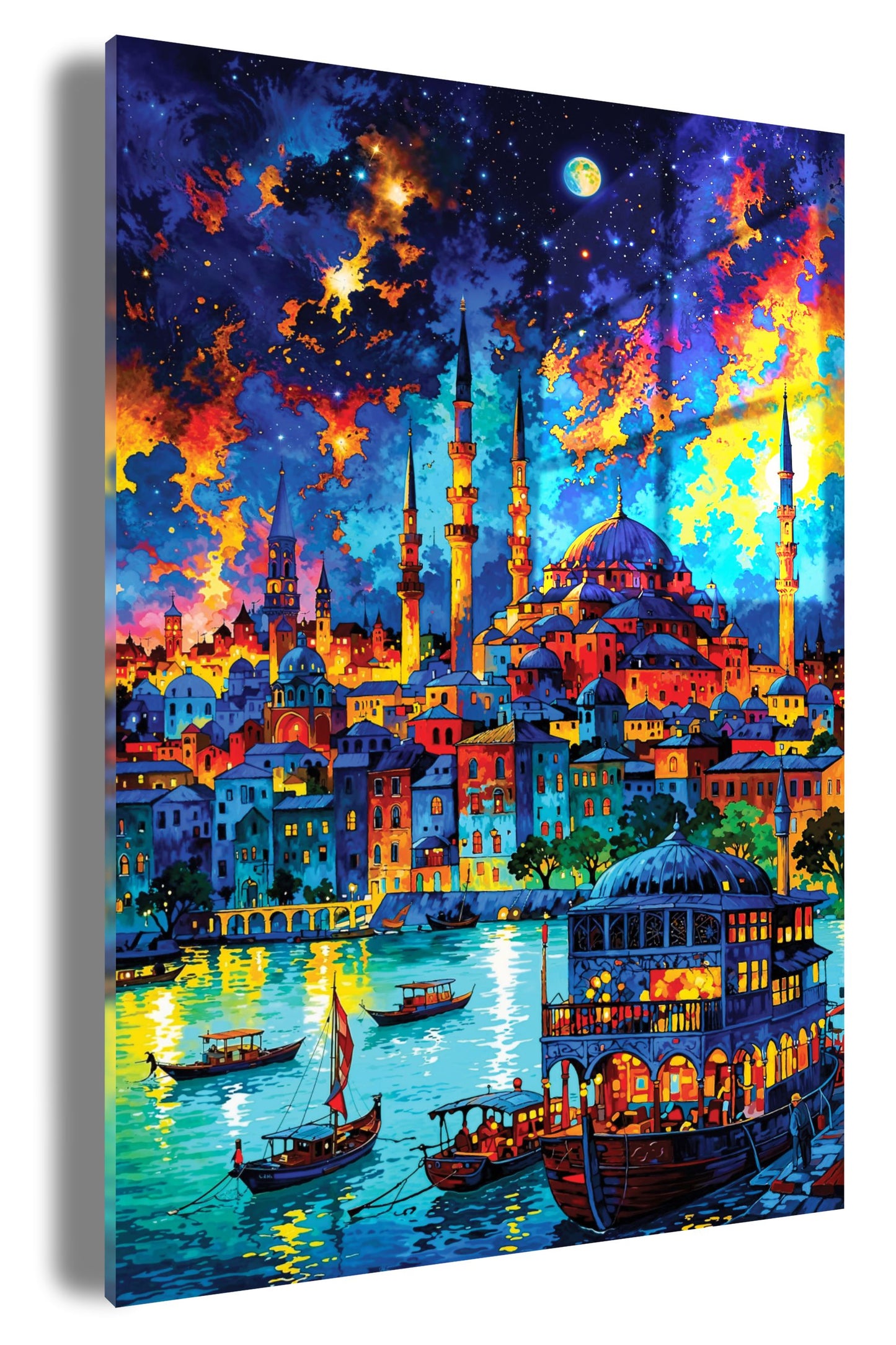 The Moonlit City by the Water