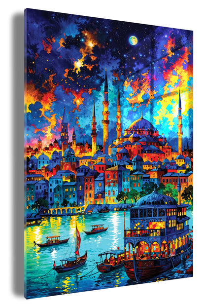 The Moonlit City by the Water