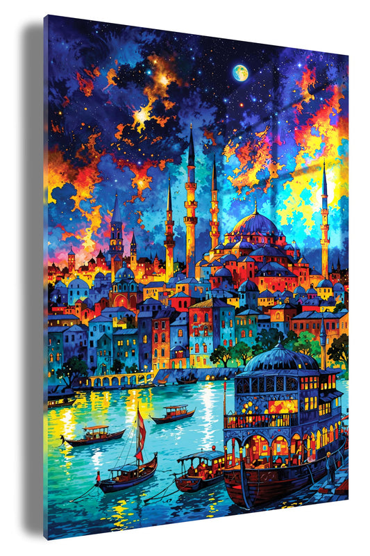 The Moonlit City by the Water