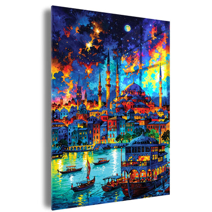 The Moonlit City by the Water