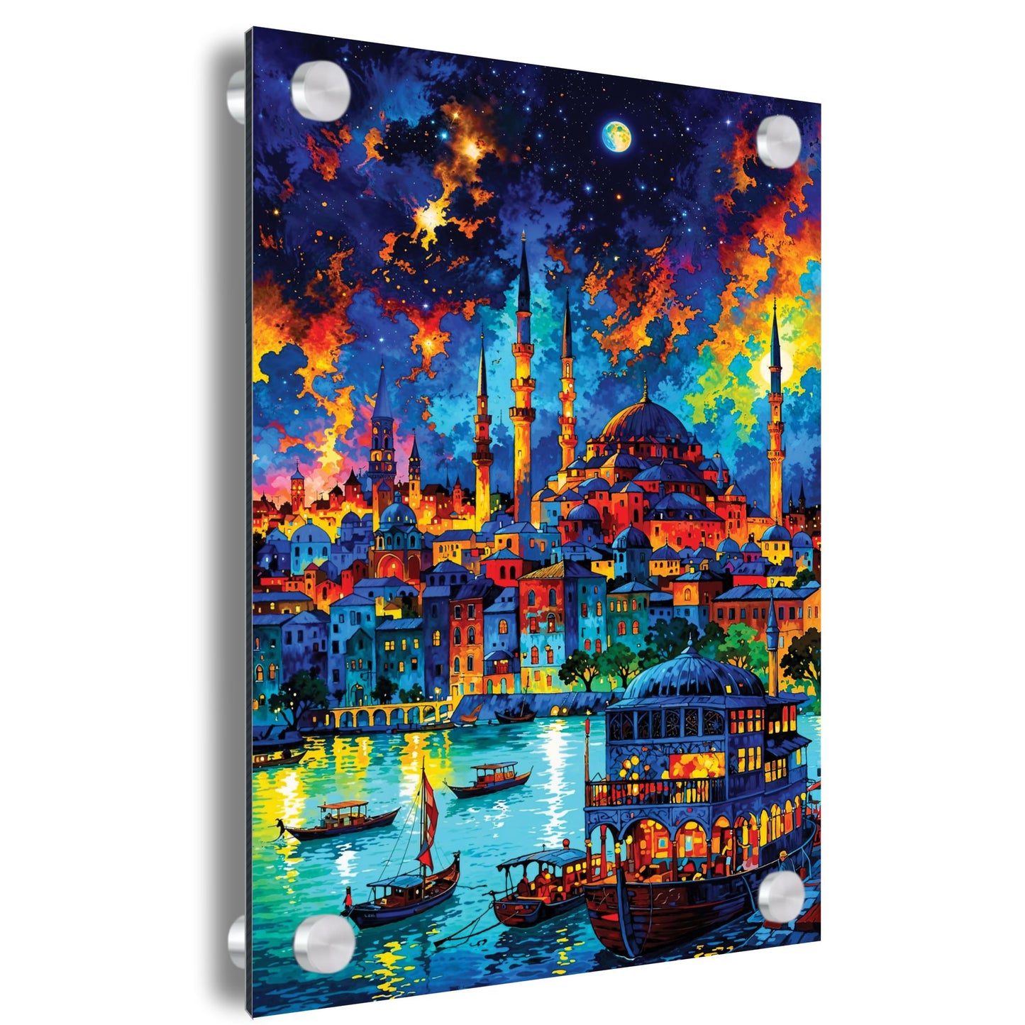 The Moonlit City by the Water